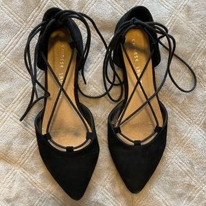 Lace-up flats